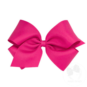 Wee Ones KB King Classic Grosgrain Girls Hair Bow (Plain Wrap) 6.25x5