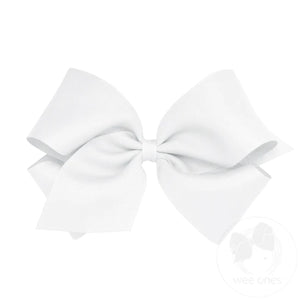 Wee Ones KB King Classic Grosgrain Girls Hair Bow (Plain Wrap) 6.25x5