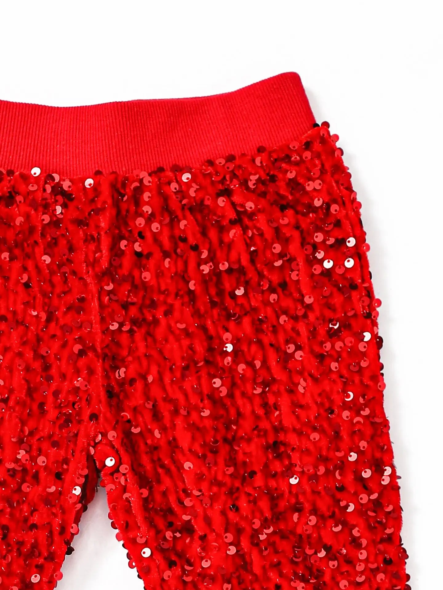 Sassy Palace Red Sequin Bell Bottoms
