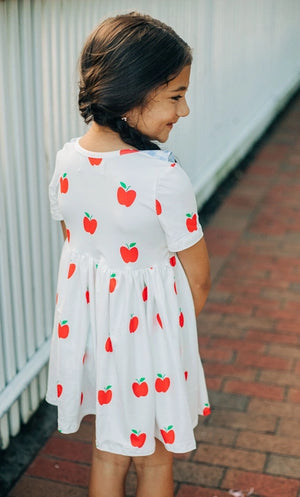 Sugar Bee Red Apple Twirl Dress APPLETD (STHE)