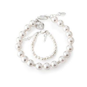 Mom and Me 2-Piece Bracelet Set Key To Heart Baby Bracelet: SM (0-12 months)