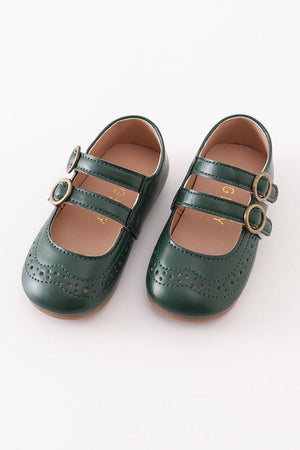 MG Baby 119374 Green Vintage Leather Shoes (MG baby)