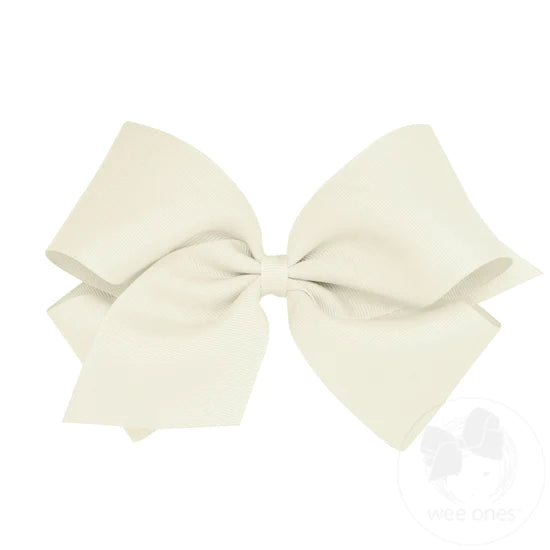 Wee Ones MKB Mini King Classic Grosgrain Girls Hair Bow (Plain Wrap)