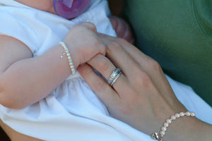 Mom and Me 2-Piece Bracelet Set Key To Heart Baby Bracelet: SM (0-12 months)