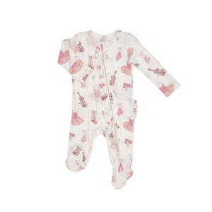 Angel Dear 128F3BAE Ballet 2 Way Ruffle Zipper Footie (STHE)