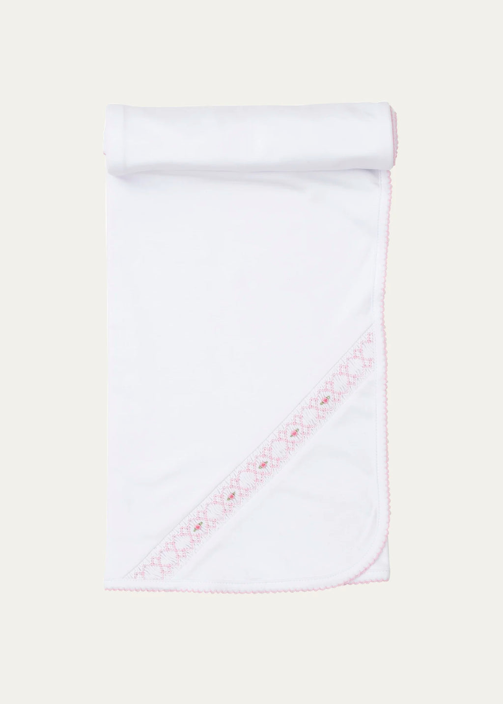 Kissy Kissy KG7101080 Pink/White Hand-Smocked Pima Cotton Blanket (HE)