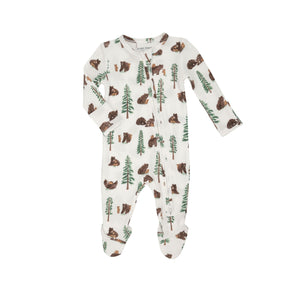 Angel Dear 651F3BRB1 Brown Bears 2 Way Zipper Footie Thermal (STHE)
