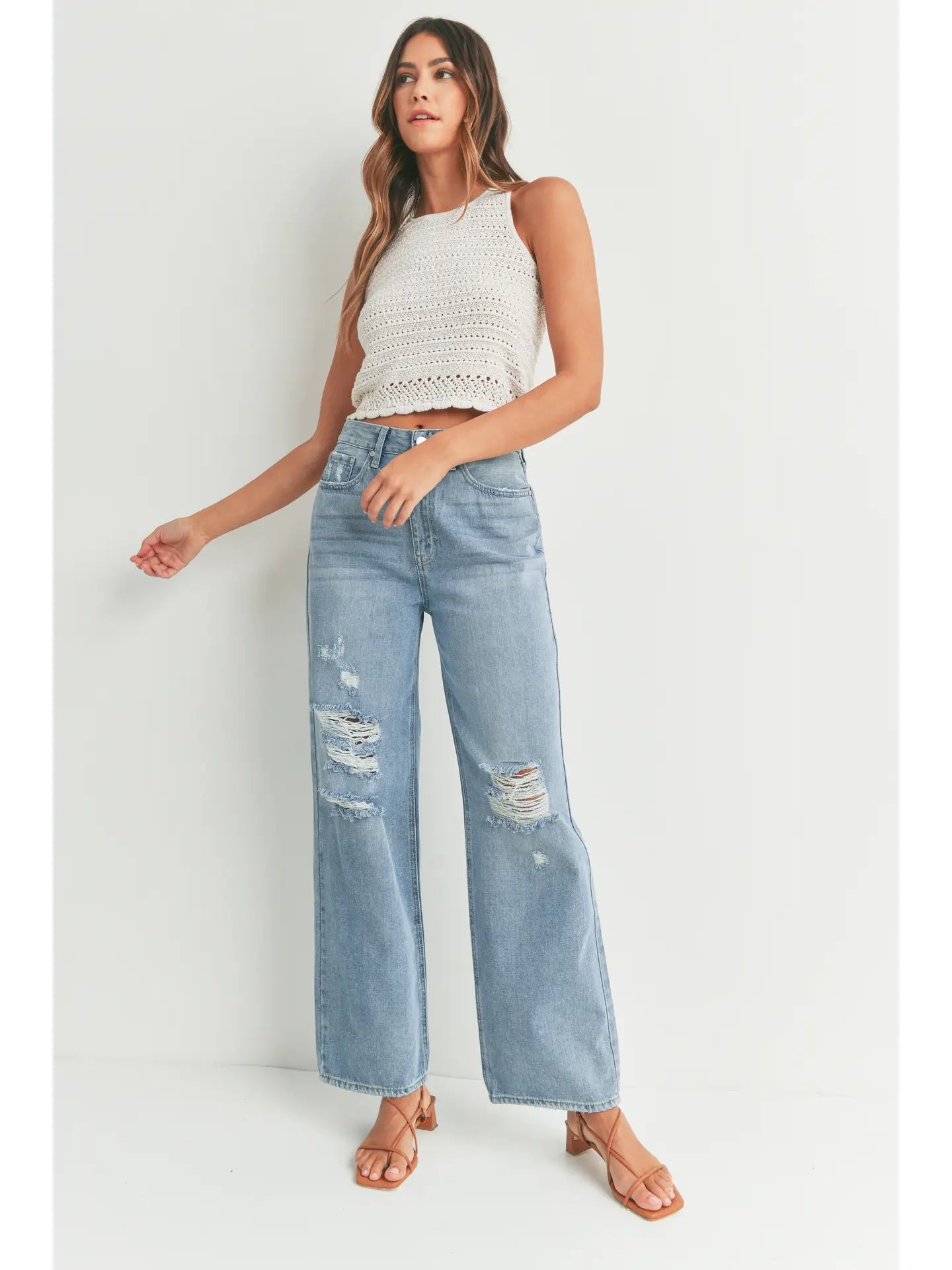 JBP Skater Jeans DP663N Minimal Distressed Light