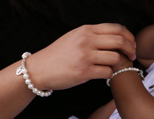 Mom and Me 2-Piece Bracelet Set Key To Heart Baby Bracelet: SM (0-12 months)