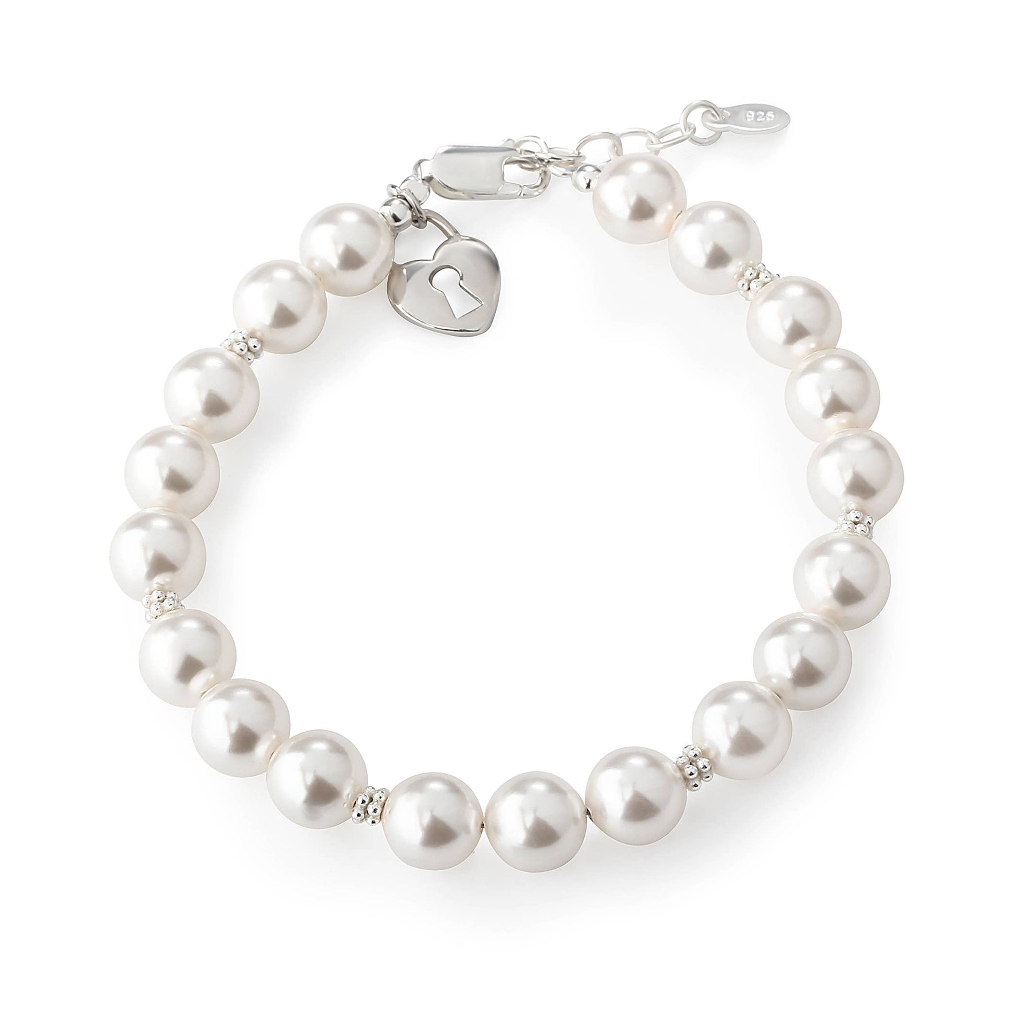 Mom and Me 2-Piece Bracelet Set Key To Heart Baby Bracelet: SM (0-12 months)
