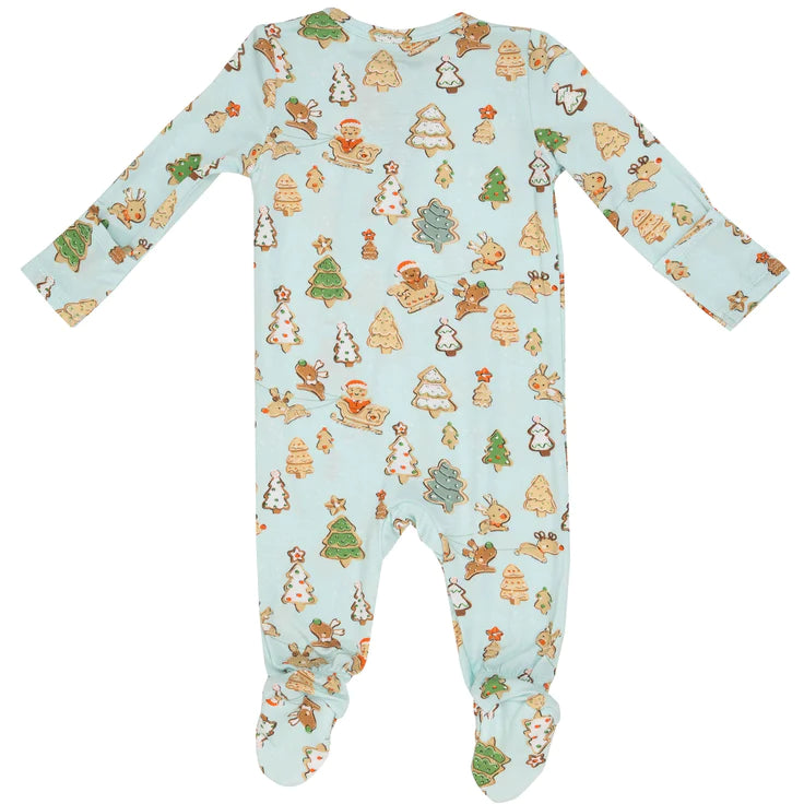 Angel Dear Christmas Zipper Footie - Gingerbread Sleigh Ride (HE)