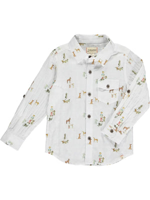 Me & Henry Henry All Over Print Button Down Shirt HB10Y (STHE)