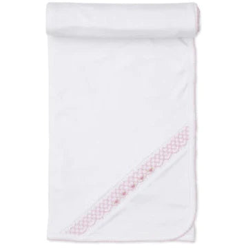 Kissy Kissy KG7094880 Pink/White Smocked Pima Cotton Blanket (HE)