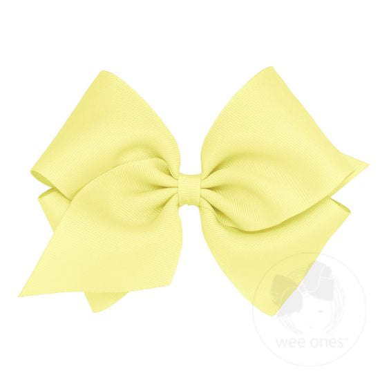 Wee Ones MKB Mini King Classic Grosgrain Girls Hair Bow (Plain Wrap)