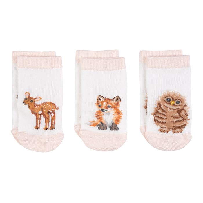 Wrendale Design 'LITTLE FOREST' WOODLAND ANIMAL BABY SOCKS (HE)