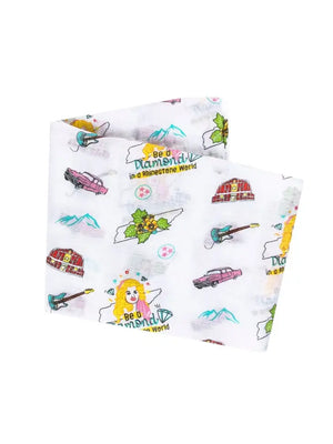 Little Hometown Tennessee Baby Floral Swaddle Blanket (STHE)