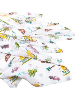 Little Hometown Tennessee Baby Floral Swaddle Blanket (STHE)