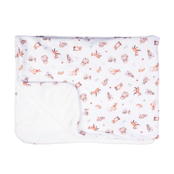 Wrendale Design 'LITTLE FOREST' WOODLAND ANIMAL BABY BLANKET (HE)