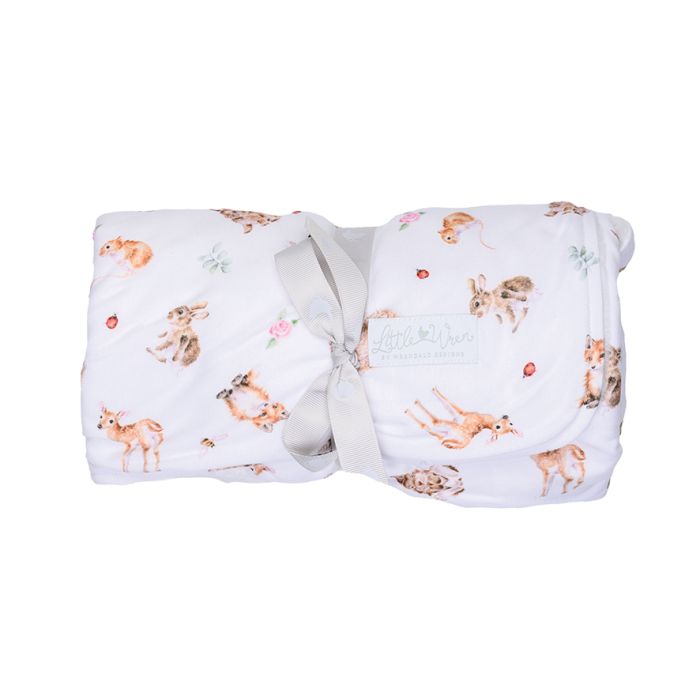 Wrendale Design 'LITTLE FOREST' WOODLAND ANIMAL BABY BLANKET (HE)