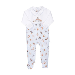 Wrendale Design 'LITTLE PAWS' DOG PRINTED SLEEPSUIT