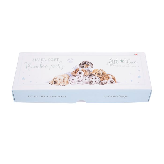 Wrendale Design 'LITTLE PAWS' DOG BABY SOCKS (HE)