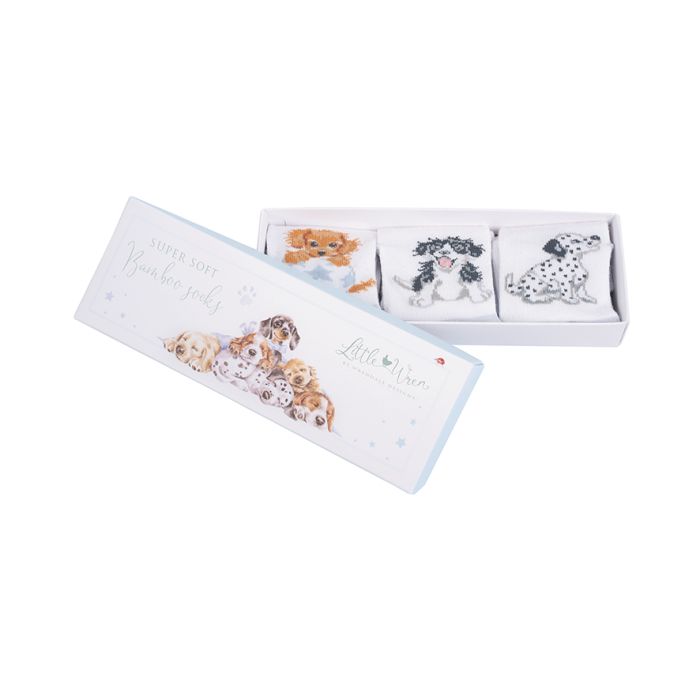 Wrendale Design 'LITTLE PAWS' DOG BABY SOCKS (HE)