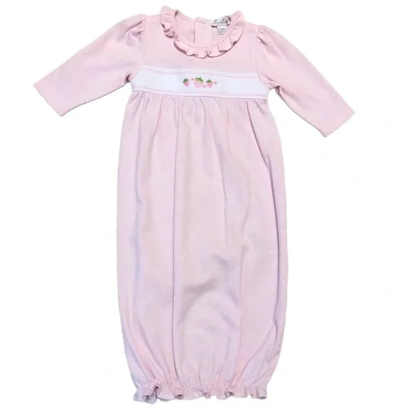 Kissy Kissy KGW10215N Girls Pink Sack with Sweet Strawberry Hand Smocking (STHE)