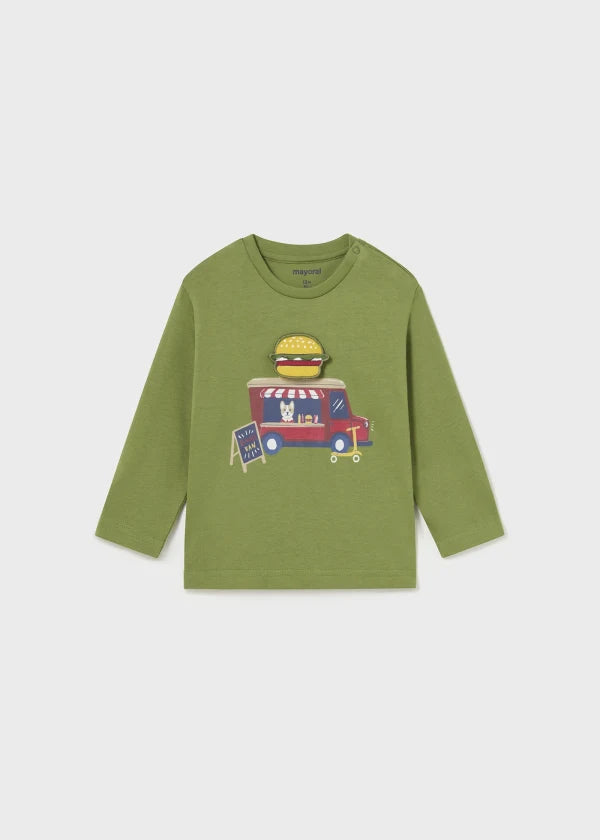 Mayoral 2024-27 Long Sleeve Food Truck Graphic T-Shirt (STHE)