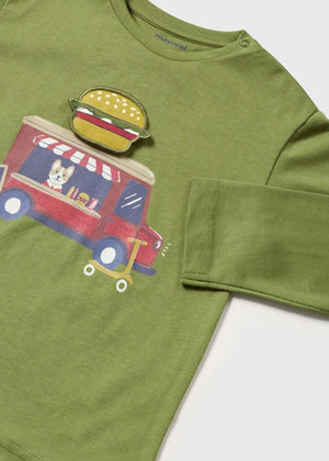 Mayoral 2024-27 Long Sleeve Food Truck Graphic T-Shirt