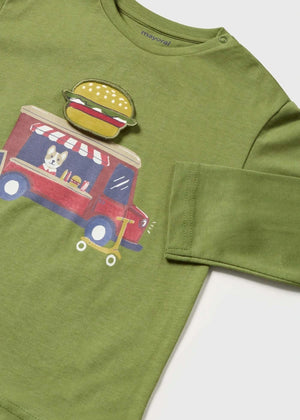 Mayoral 2024-27 Long Sleeve Food Truck Graphic T-Shirt (STHE)