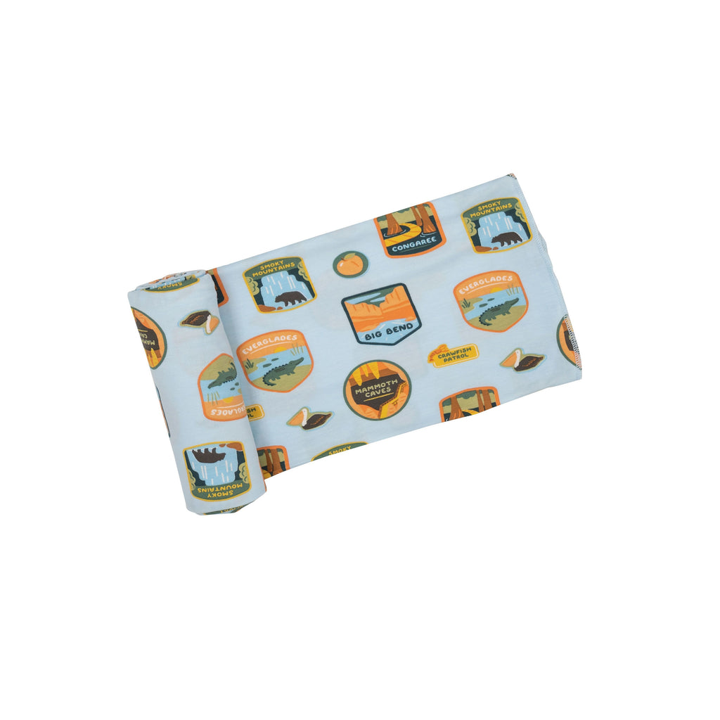 Angel Dear 476F3NPS National Parks Patches Southeast Bamboo Swaddle (HE)