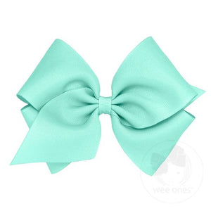 Wee Ones MKB Mini King Classic Grosgrain Girls Hair Bow (Plain Wrap)