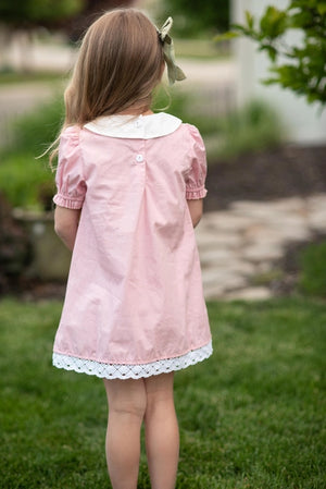 Wren & James Pink Embroidered Lace Collar Spring Easter Dress (STHE)
