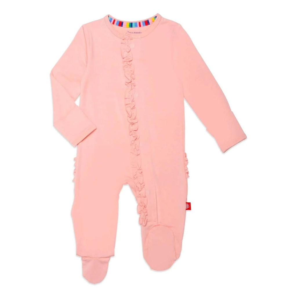 Magnetic Me Peach Pop Footie with Ruffles (HE)