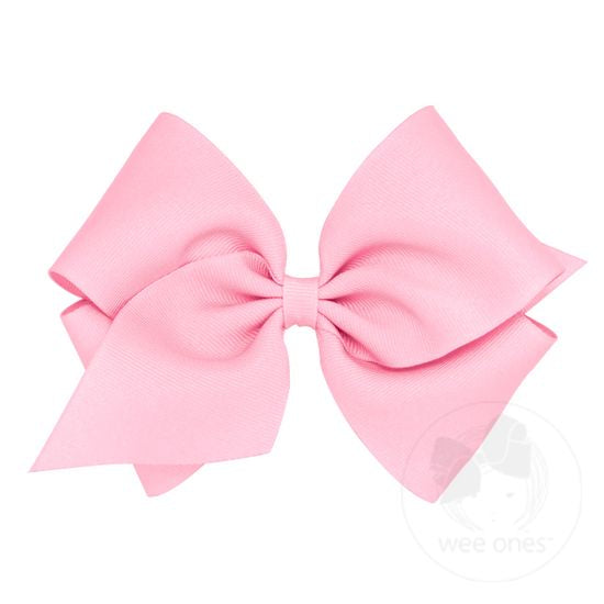 Wee Ones MKB Mini King Classic Grosgrain Girls Hair Bow (Plain Wrap)