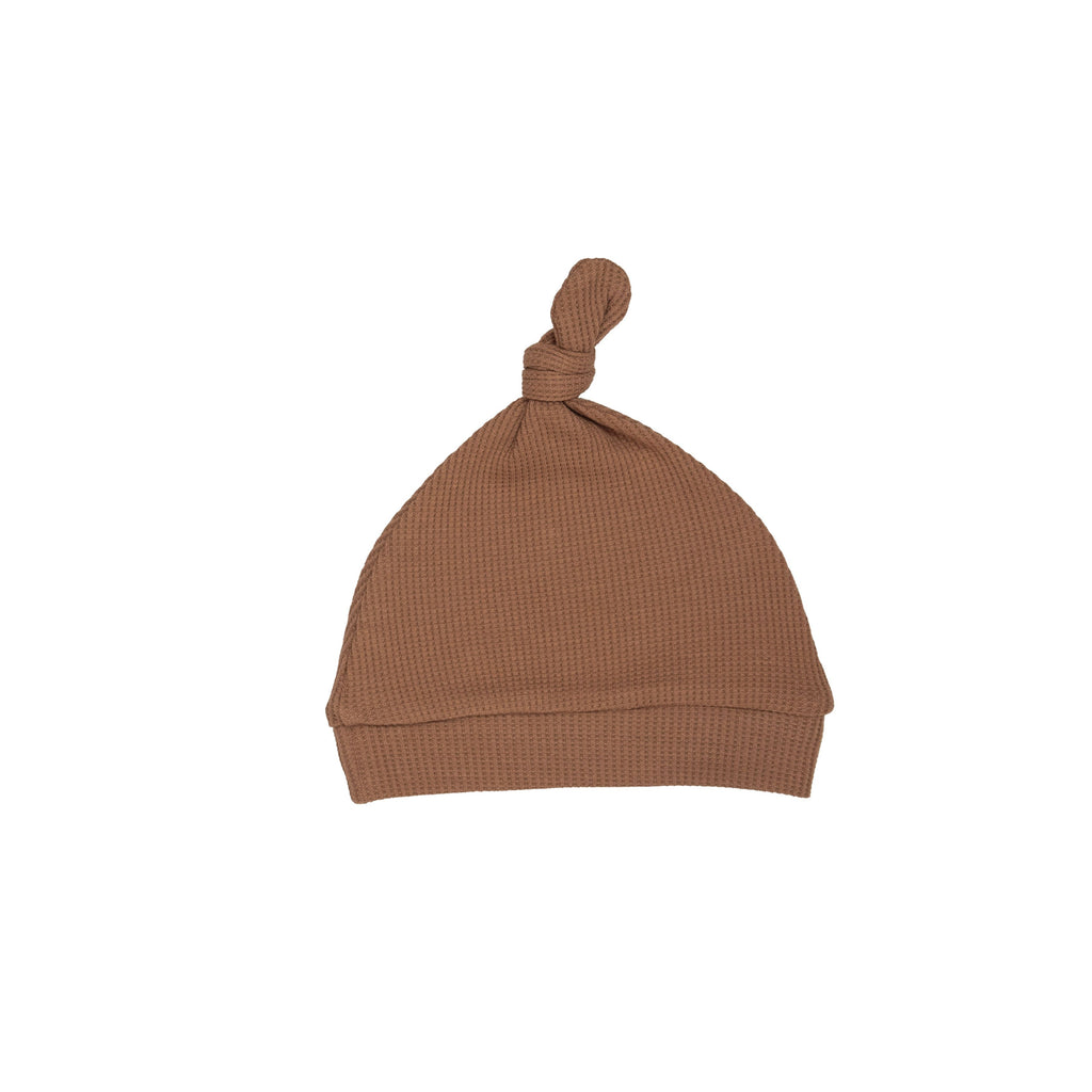 Angel Dear 481F3PEC Pecan Brown Waffle Knotted Hat (HE)