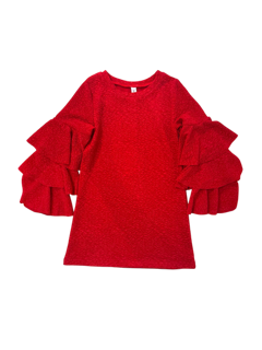 M L KIDS FD0094 RED HOLIDAY DRESS