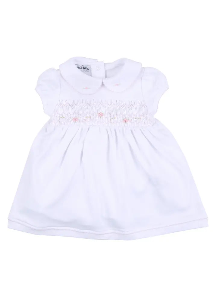 Magnolia Baby Alice and Andrew Pink Smocked Collared Dress