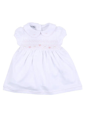 Magnolia Baby Alice and Andrew Pink Smocked Collared Dress