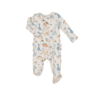 Angel Dear 653F3SOD Soft Dino 2 Way Zipper Bamboo Footie (HE)