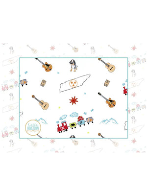 Little Hometown Tennessee Baby 2-in-1 Burp Cloth and Bib (Unisex) (STHE)