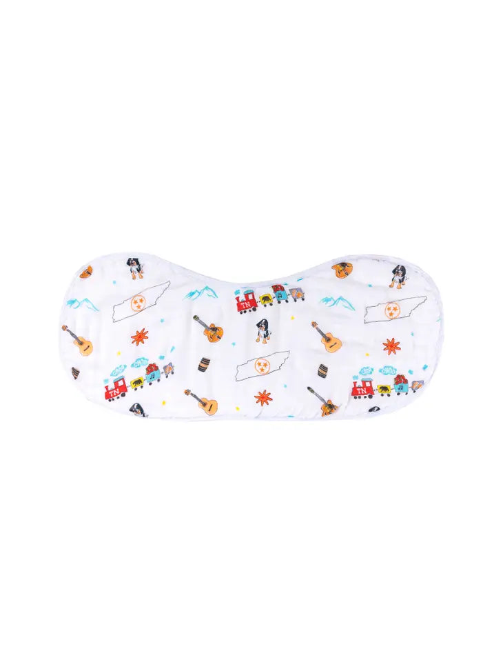 Little Hometown Tennessee Baby 2-in-1 Burp Cloth and Bib (Unisex) (STHE)