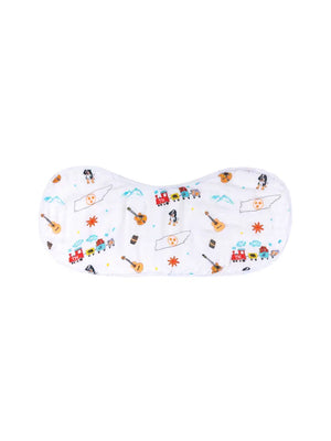 Little Hometown Tennessee Baby 2-in-1 Burp Cloth and Bib (Unisex) (STHE)