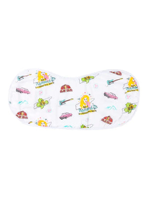 Little Hometown Tennessee Baby Floral 2-in-1 Burp Cloth and Bib (STHE)
