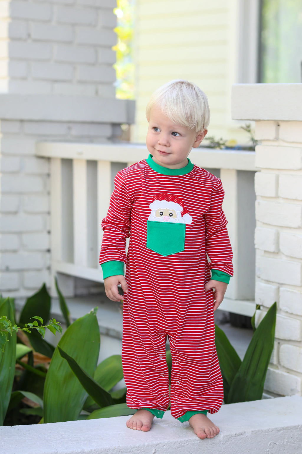 Trotter Street Santa Pocket Romper (STHE)
