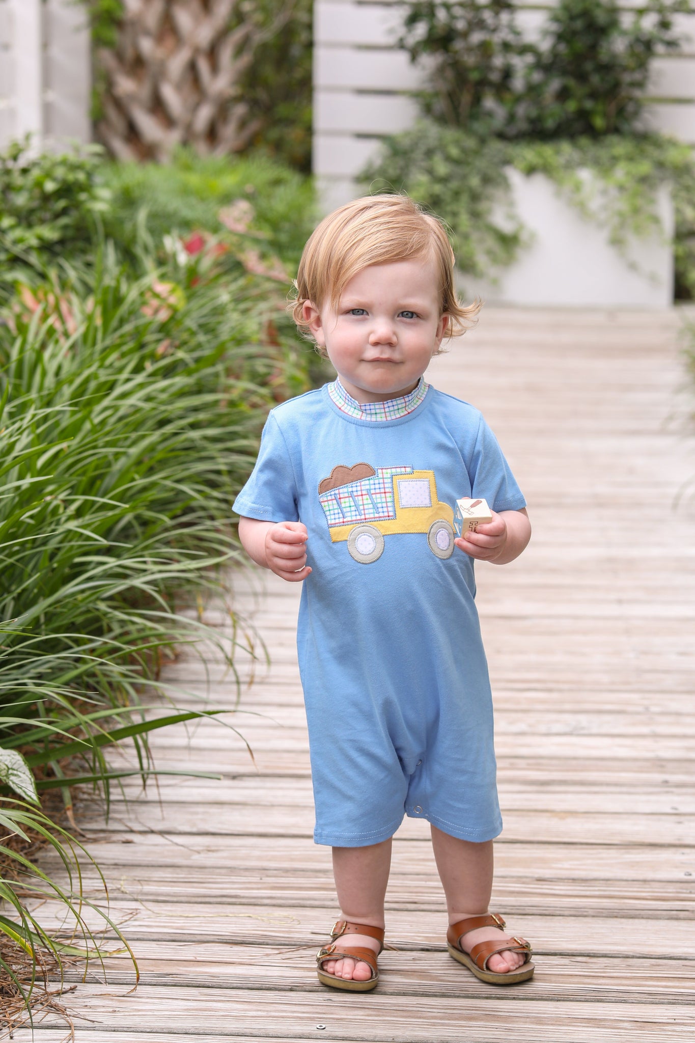 Trotter Street Kids Dump Truck Romper TSK-00987 (HE)