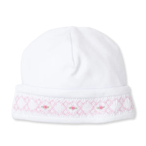 Kissy Kissy KG510110N Pink/White Hand Smocked Hat  (HE)