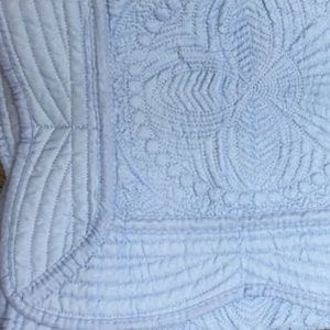 Zsa Zsa and Lolli Blue Monogram Quilt
