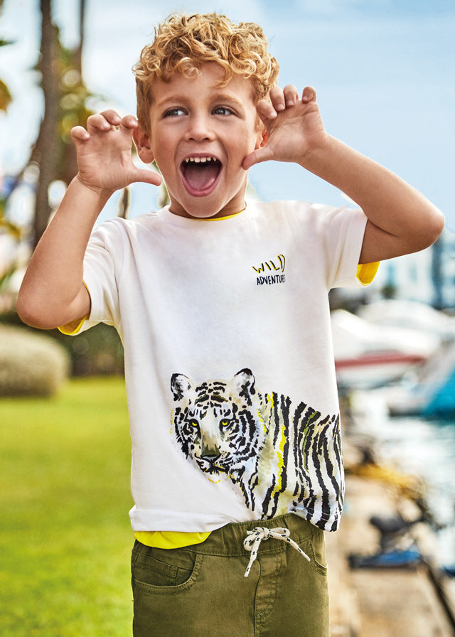 Mayoral 3007-025 White Graphic T-Shirt (HE)