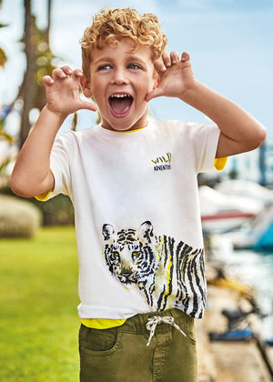 Mayoral 3007-025 White Graphic T-Shirt (HE)